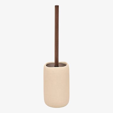 Escobillero de ba&ntilde;o beige Elia 41,5cm
