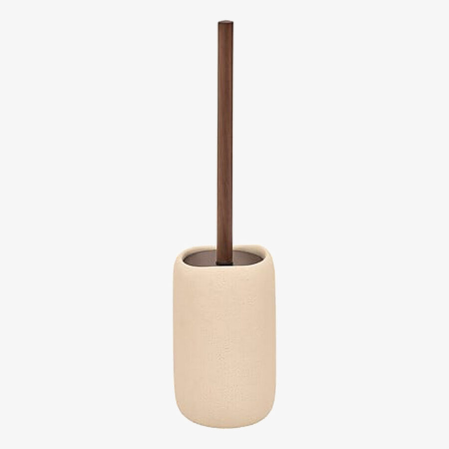 Escobillero de ba&ntilde;o beige Elia 41,5cm