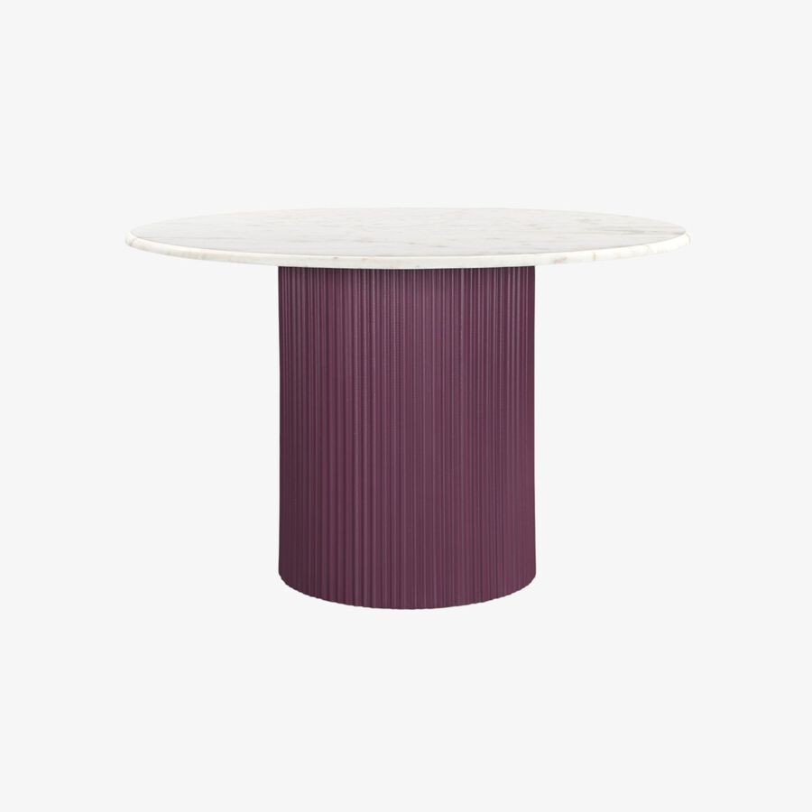Mesa de comedor de madera de mango y mármol Zurich Ø120x76cm Clau&Chloe