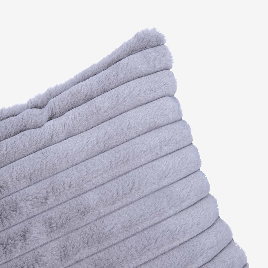 Funda de cojín efecto pelo gris Lineo 45x45cm