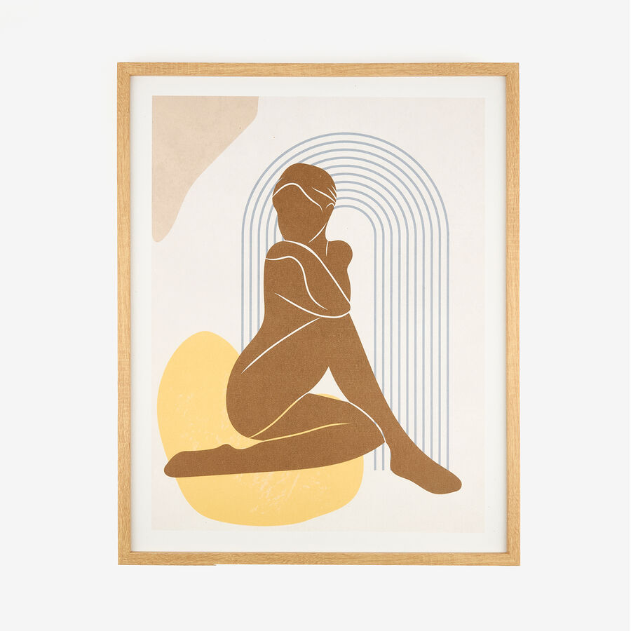 Cuadro con marco y cristal silueta Woman 40x50cm