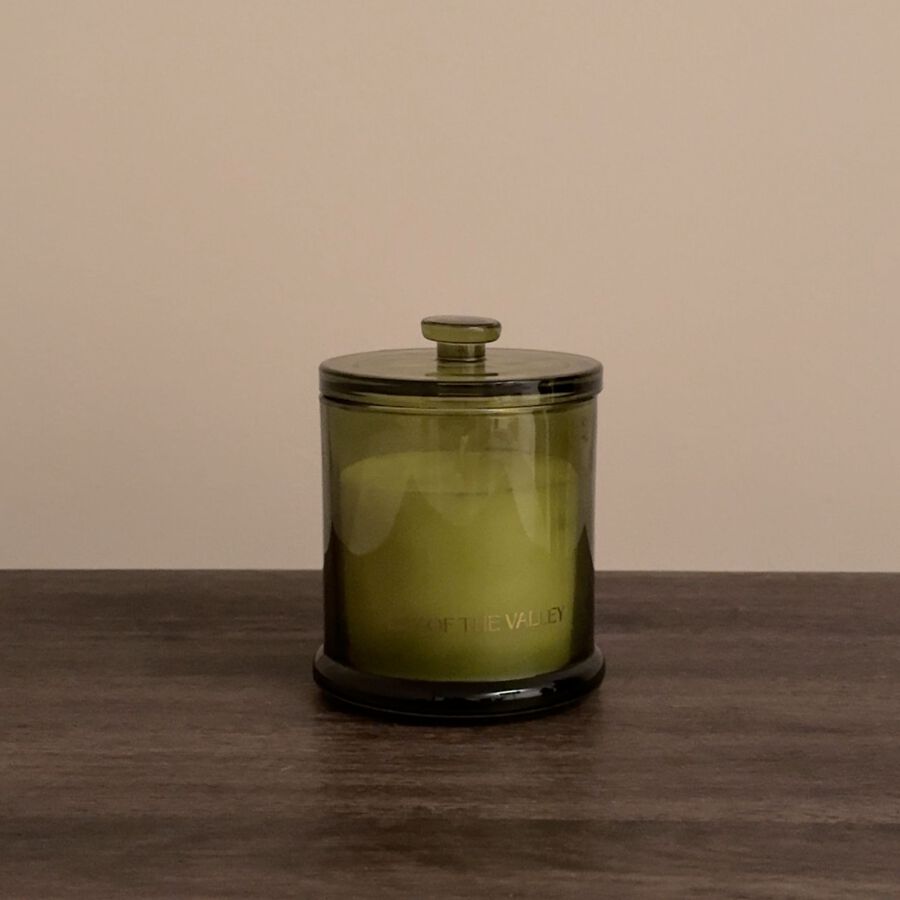 Vela aromática en vaso de cristal Lily of the valley Durcal Ø10x13cm