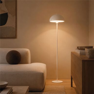 L&aacute;mpara de pie Savio beige 140cm
