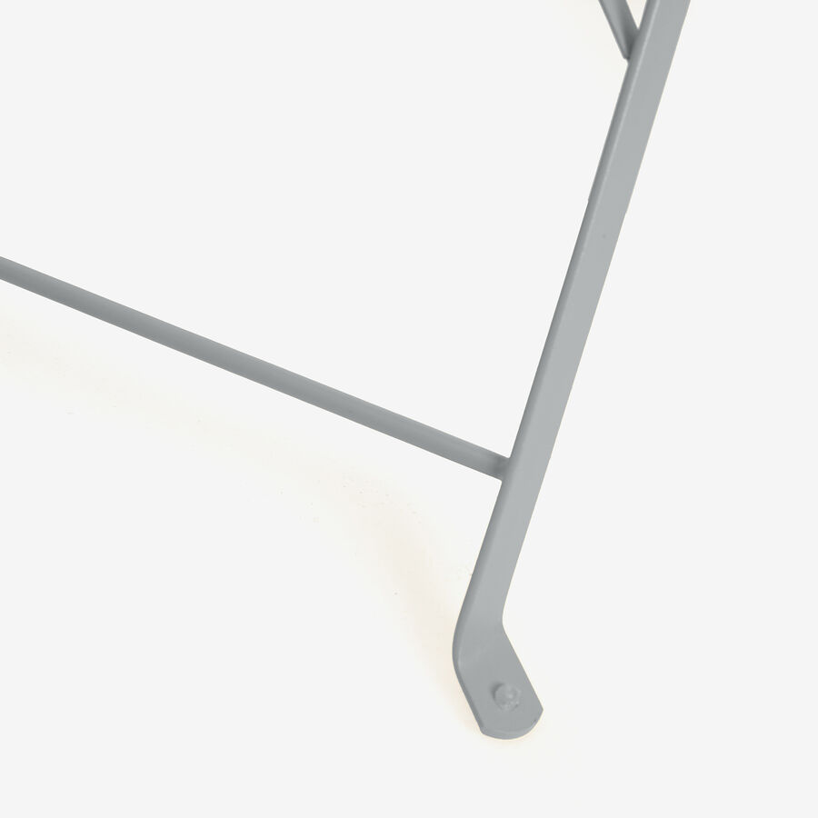 Set de jardín de mesa y 2 sillas de acero gris oscuro Bistro