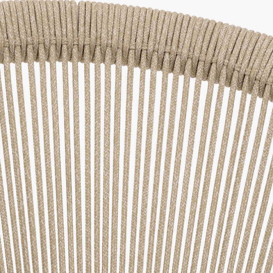 Silla de jard&iacute;n apilable de aluminio crema Rivan 57x62x80cm