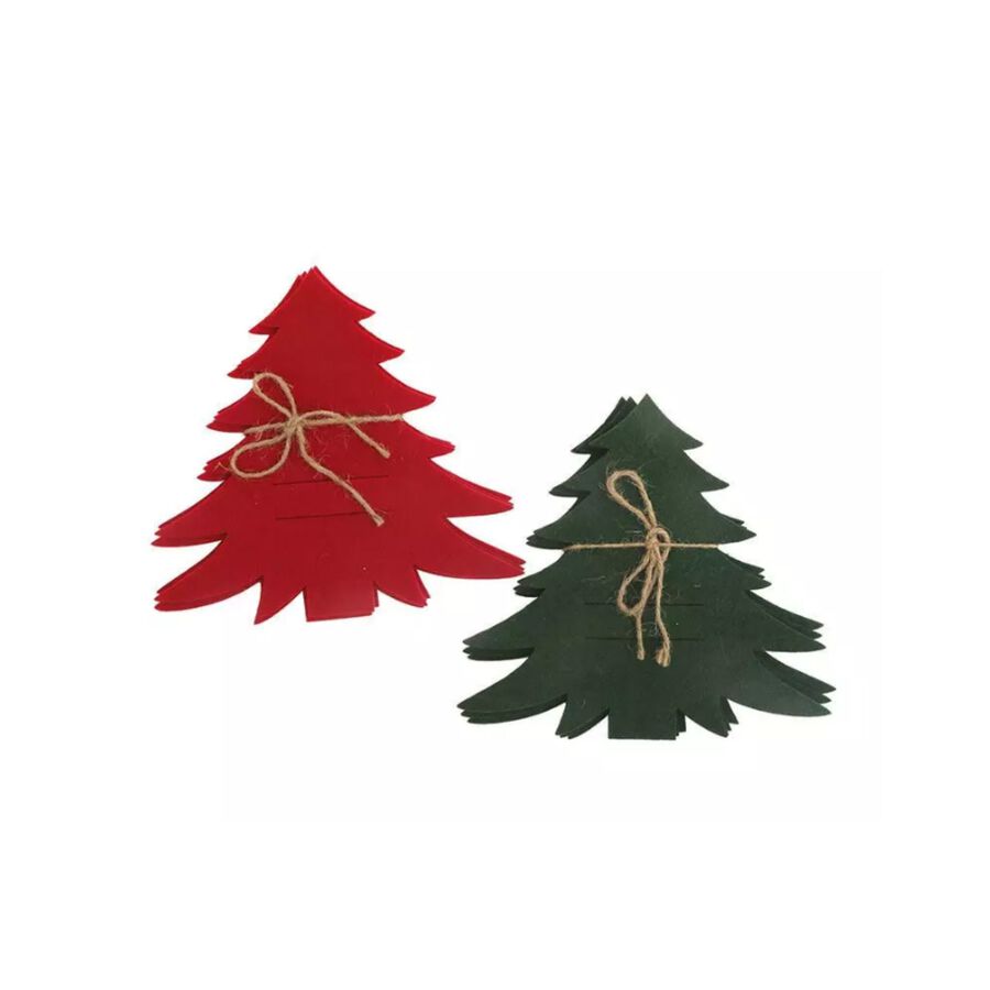 Set de 4 portacubiertos de fieltro Abeto en varios colores