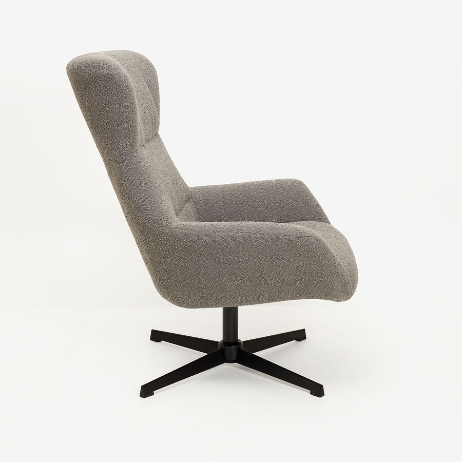 Butaca giratoria gris Celida 81x89x101cm Clau&Chloe