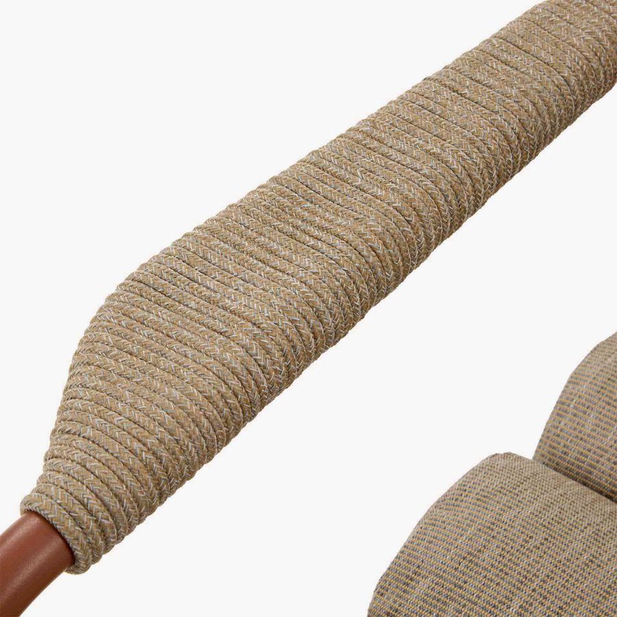 Conjunto de jard&iacute;n para 4 personas de acero caoba Solani