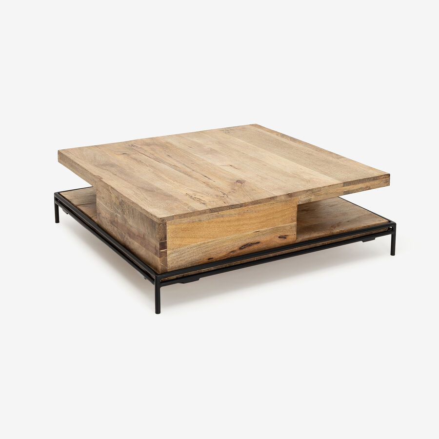 Mesa de centro de madera de mango Nazca 93x93x32cm