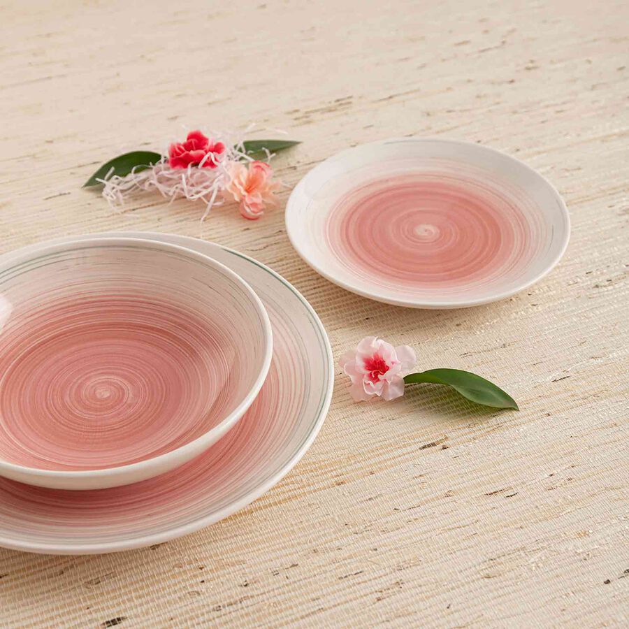 Plato de postre de cer&aacute;mica Suede rose &Oslash;19cm