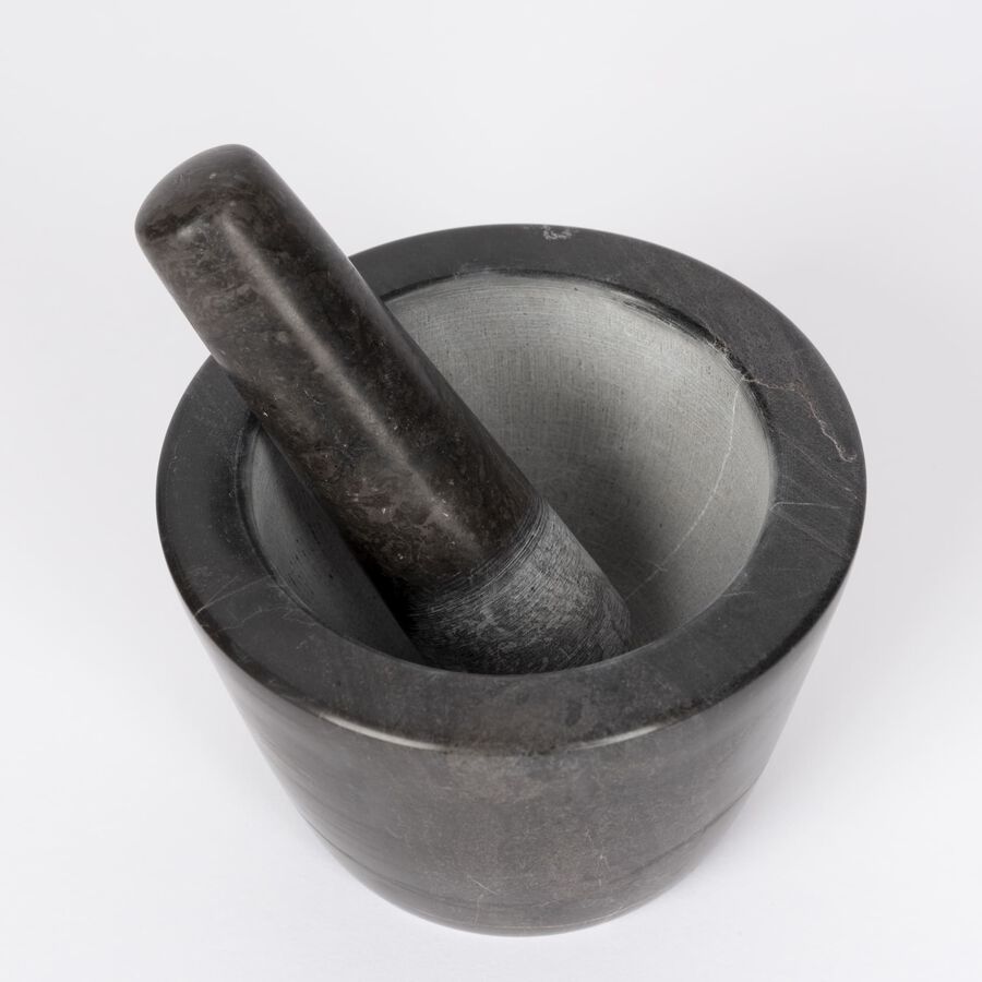 Mortero de mármol negro 14cm