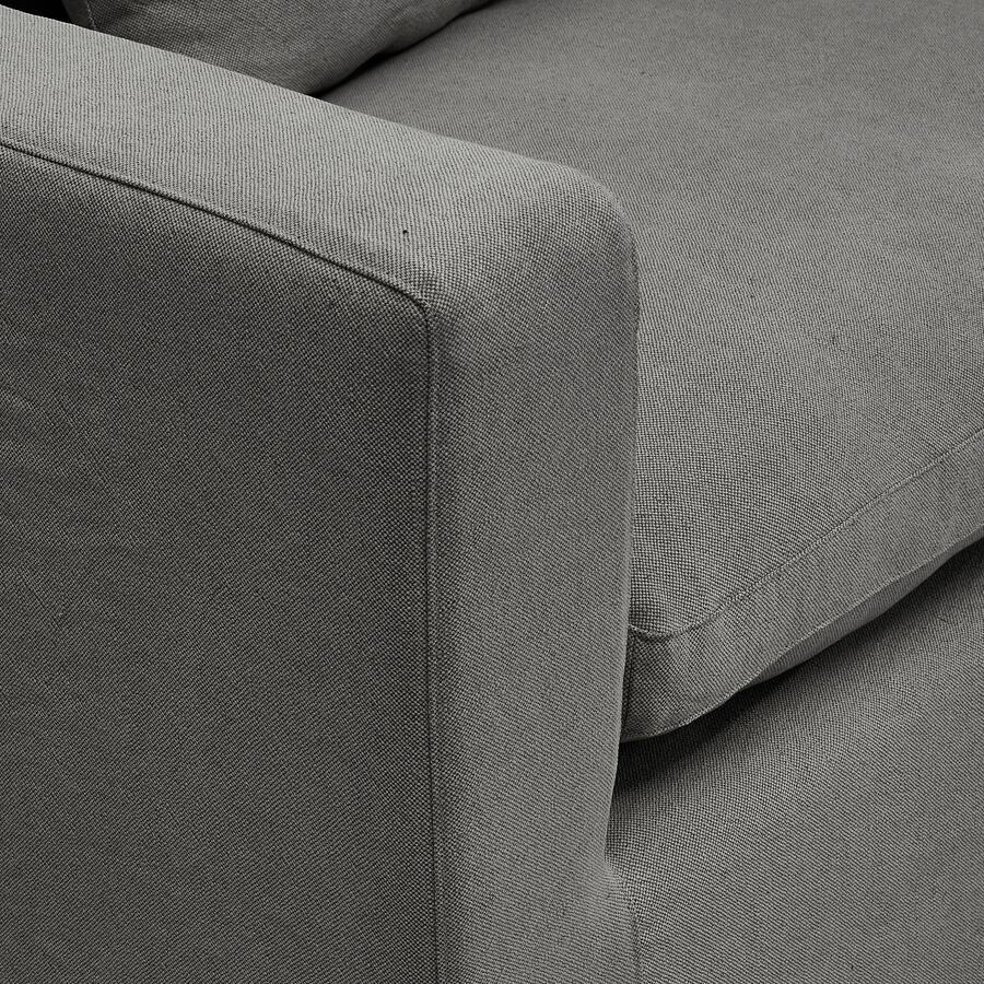 Sofá de 3 plazas de lino gris Aiden 220x110x80cm Clau&Chloe