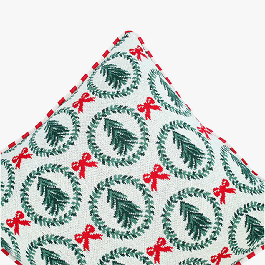 Funda de coj&iacute;n con coronas navide&ntilde;as Merry 45x45cm