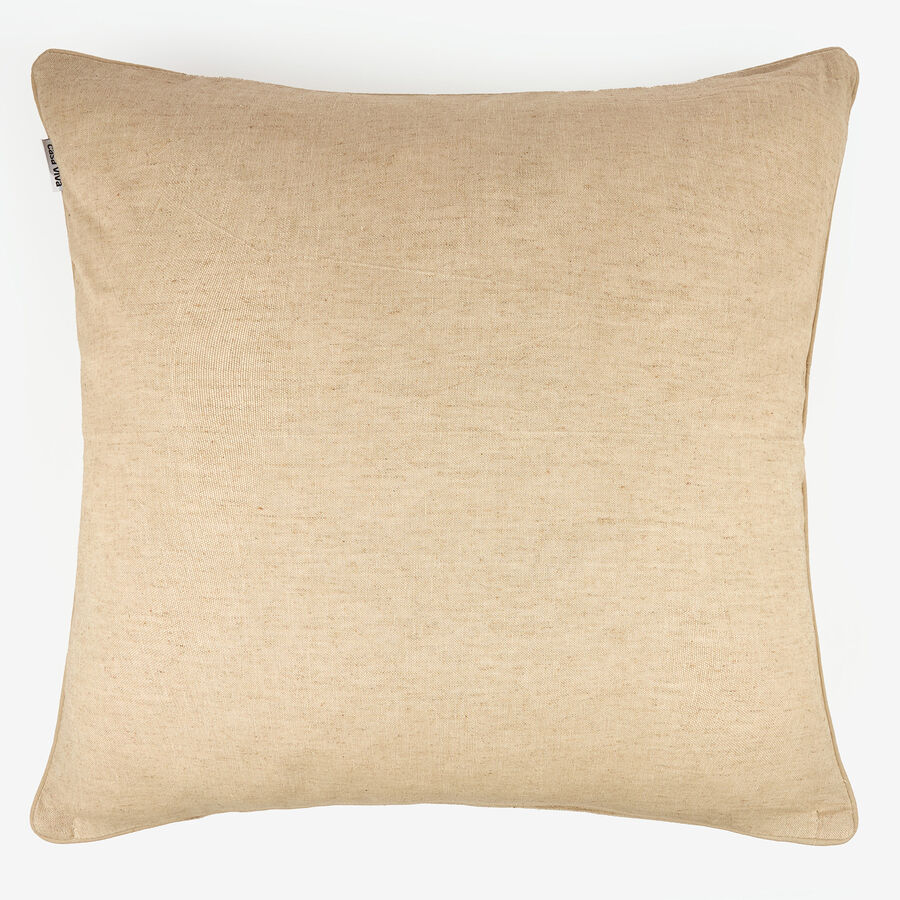 Funda de coj&iacute;n de lino beige 60x60cm