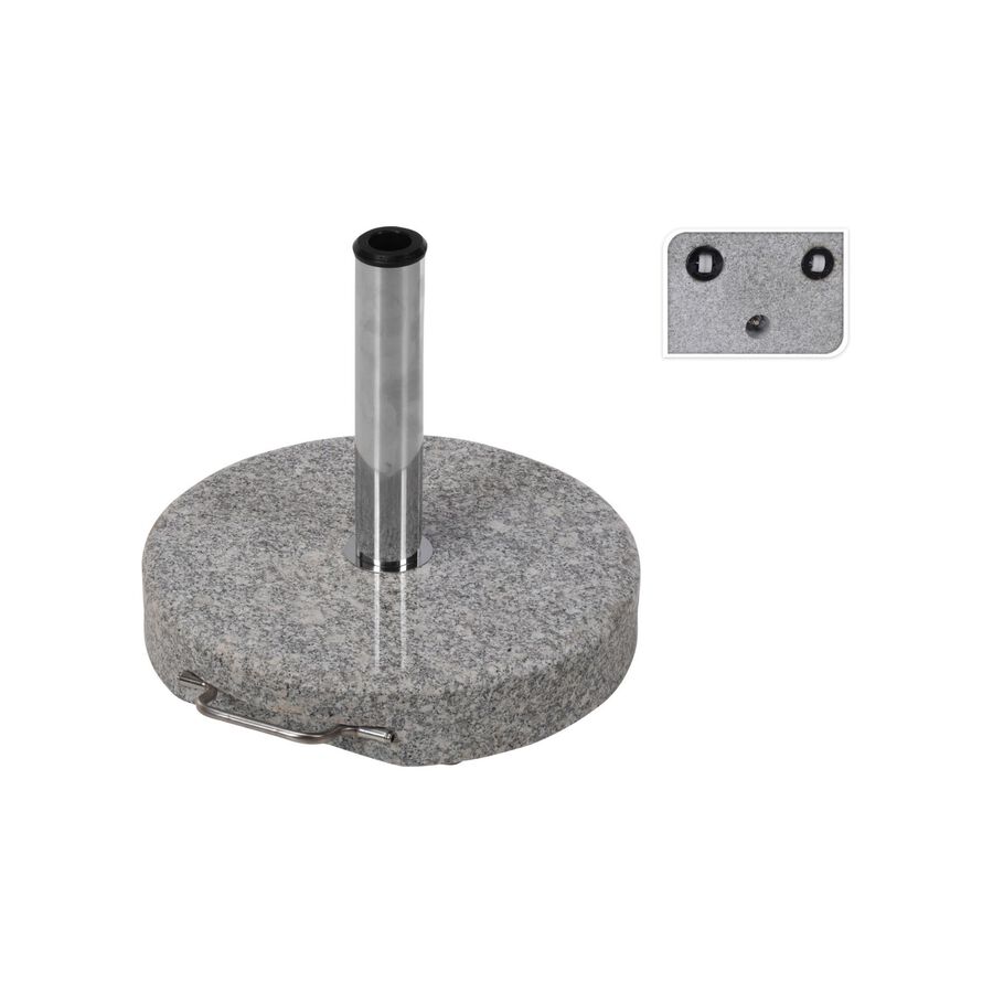 Pie de parasol de granito con ruedas 30kg