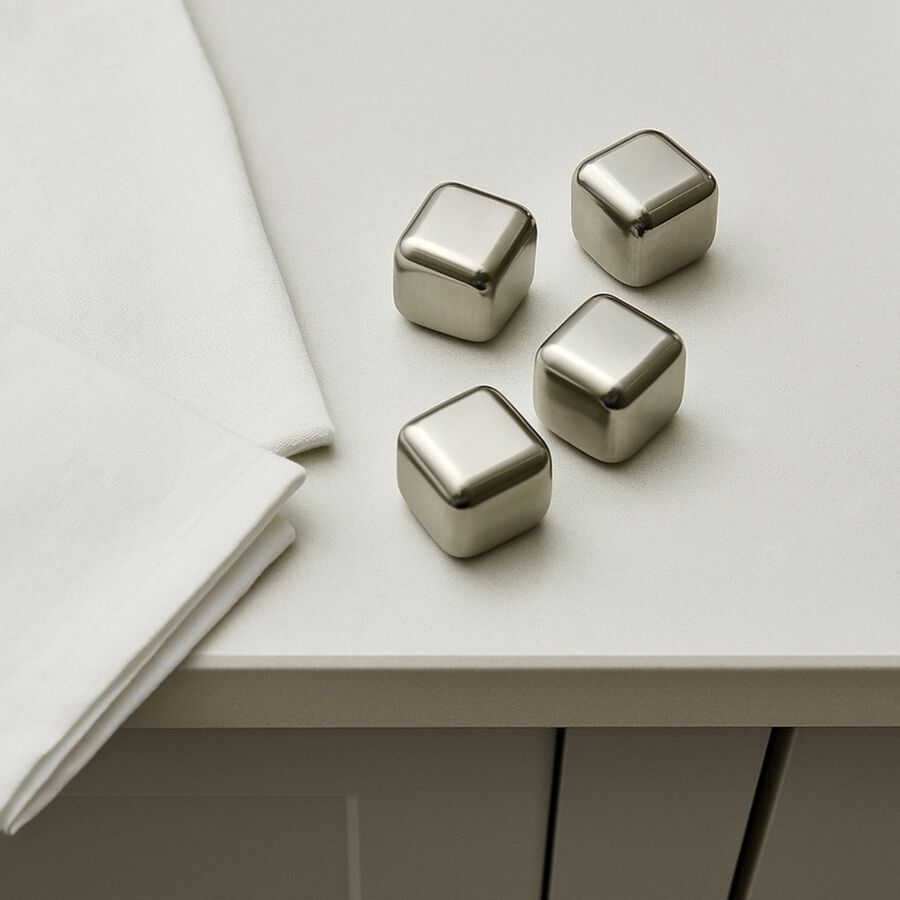 Set de 4 cubitos de acero inoxidable
