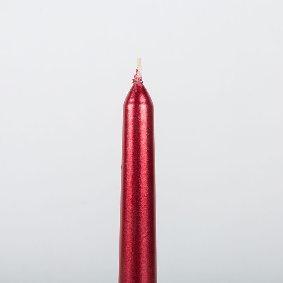 Set de 2 velas para candelabro rojo 25cm