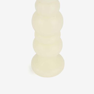 Vela decorativa blanca de bola 15cm