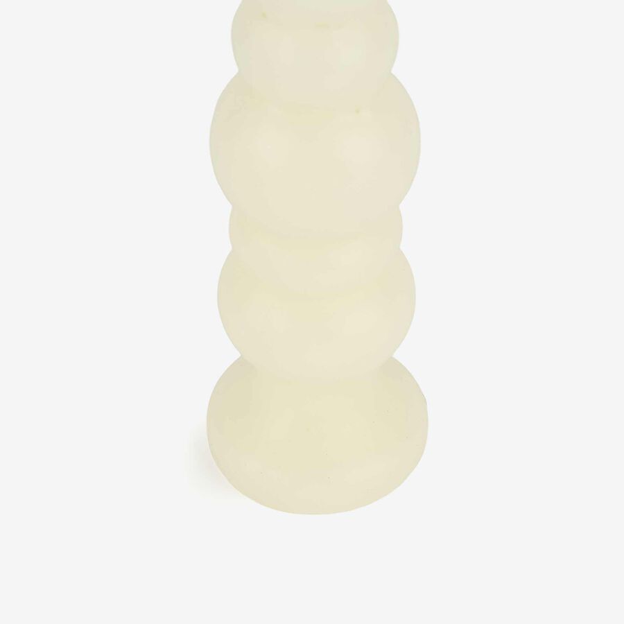 Vela decorativa blanca de bola 15cm