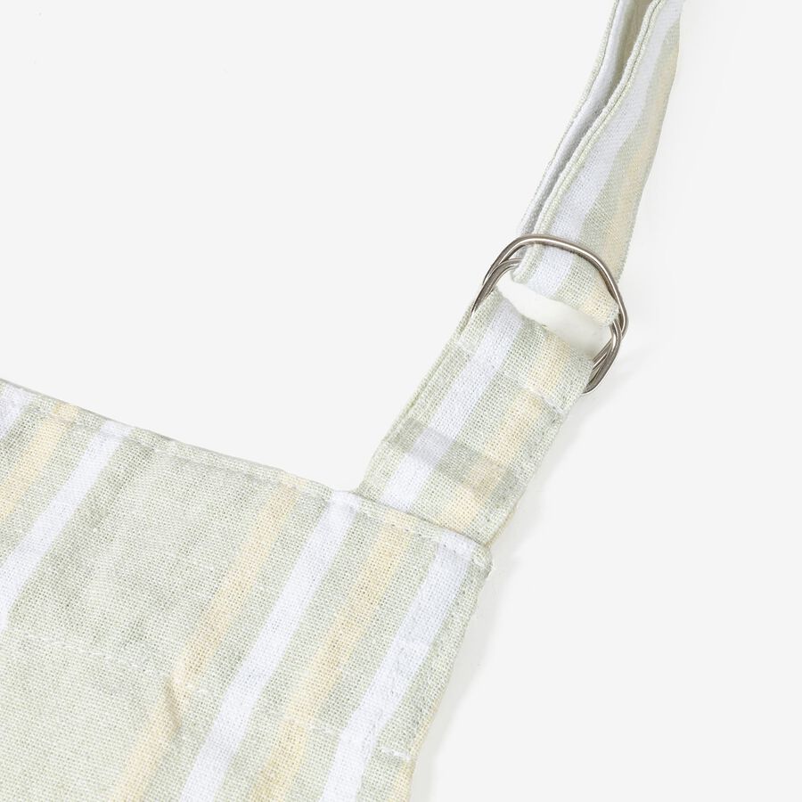 Delantal de algod&oacute;n a rayas verde Laym 60x90