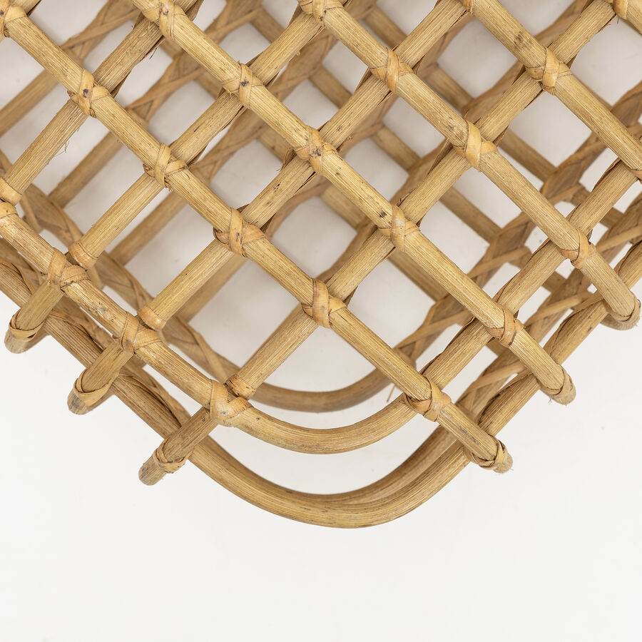 Mesa de centro de ratán natural 70x70x22cm