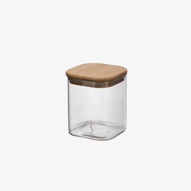 Tarro de cristal con tapa de bamb&uacute; Brila 75cl