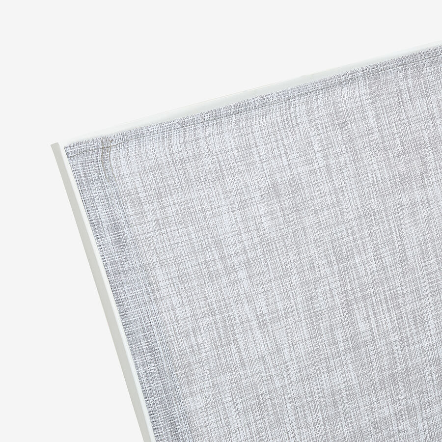 Silla de jardín apilable de aluminio y textilene blanca 58x65x91,5cm