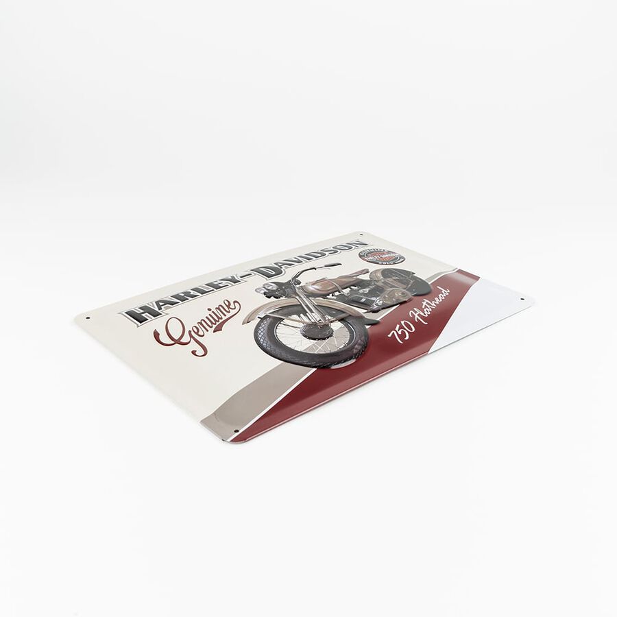 Placa de metal Harley-Davidson Flathead 20x30cm