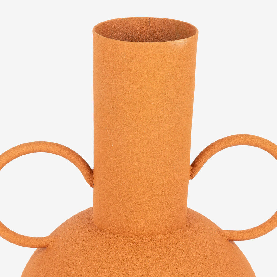 Jarrón con asa de metal terracota Brenda 16x25cm