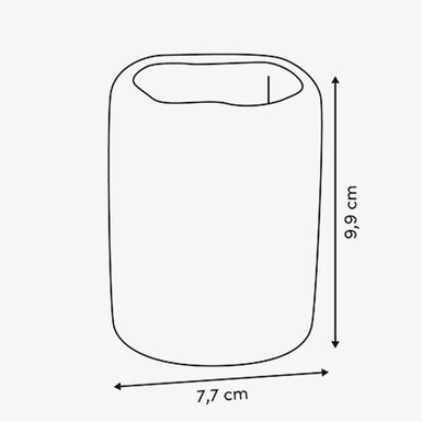 Vaso para cepillos beige Elia 9,9cm