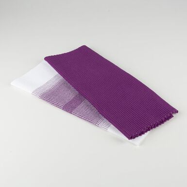 Set de 2 manteles individuales de algod&oacute;n de color lila