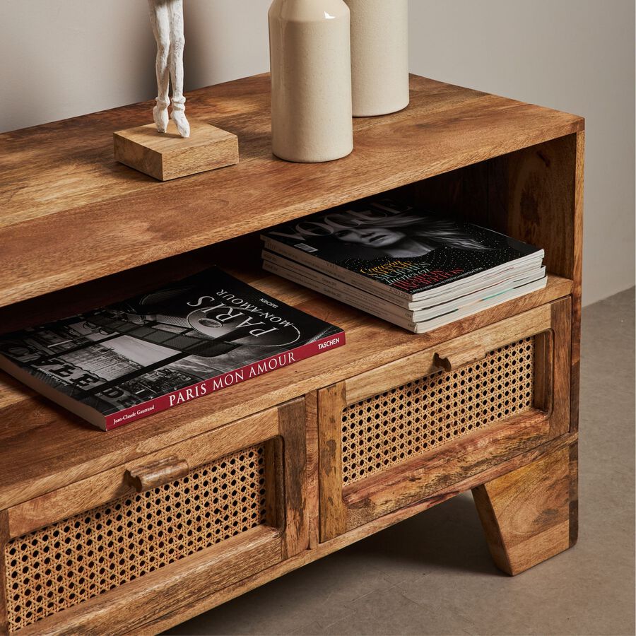 Mueble de TV de madera de mango Merlin 175x45x57cm Clau&Chloe