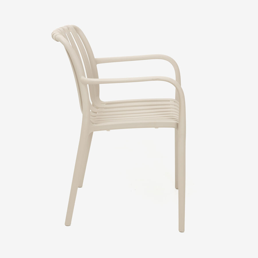 Silla de jard&iacute;n blanca Happel 55x81x57cm