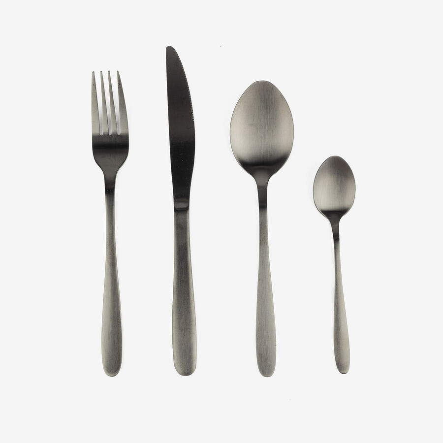 Cuberter&iacute;a de 16 piezas de acero inoxidable negro