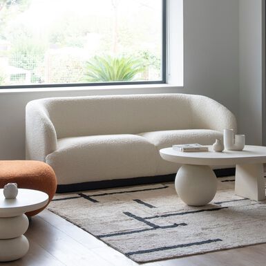 Sofá de 2 plazas beige Matilda 202x94x73cm Clau&Chloe