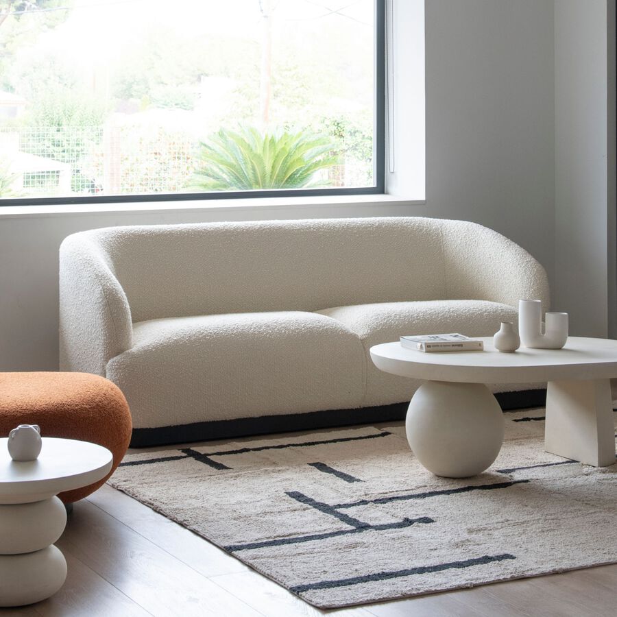 Sofá de 2 plazas beige Matilda 202x94x73cm Clau&Chloe