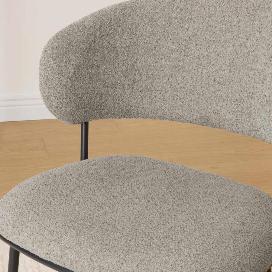 Sill&oacute;n de comedor topo de chenilla Borel 