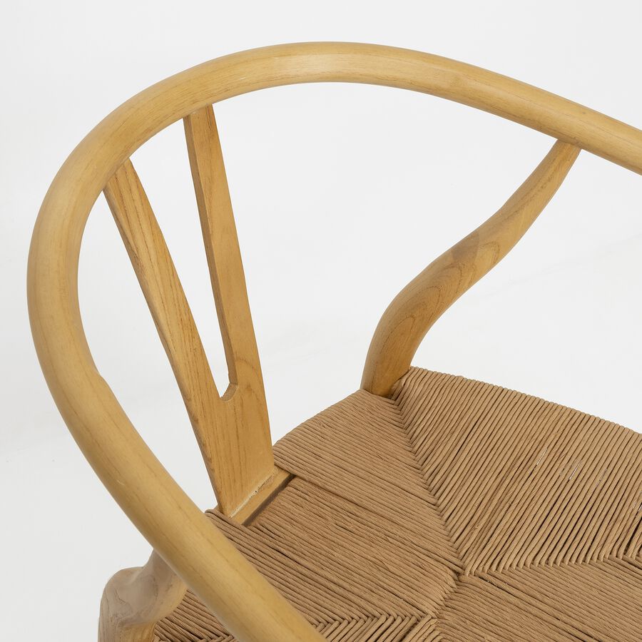 Silla de comedor de madera natural Irma 49x42x78cm Clau&Chloe