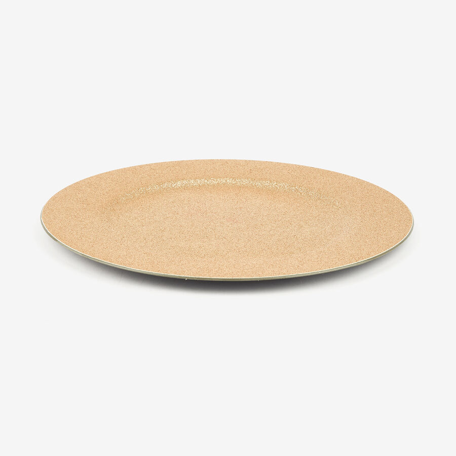 Bajoplato dorado con purpurina Ø33cm