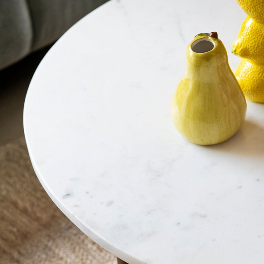 Mesa de centro con base de mármol Vilto Ø90x38cm Clau&Chloe