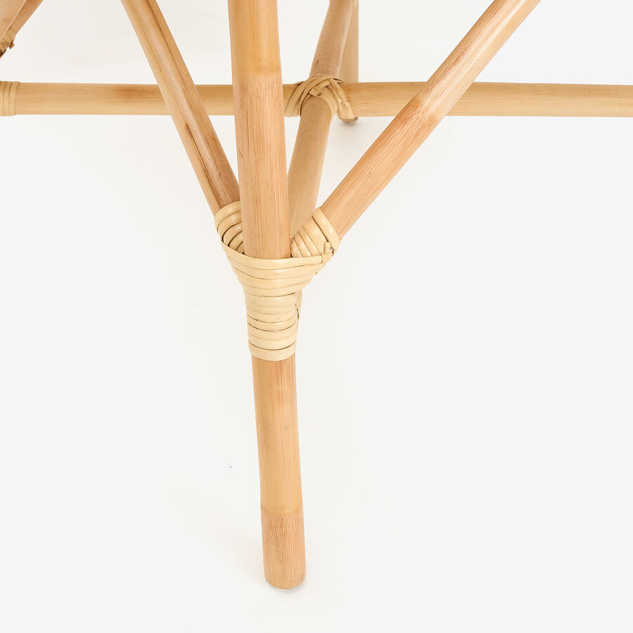 Silla de comedor de ratán beige Milos 77x70x84cm