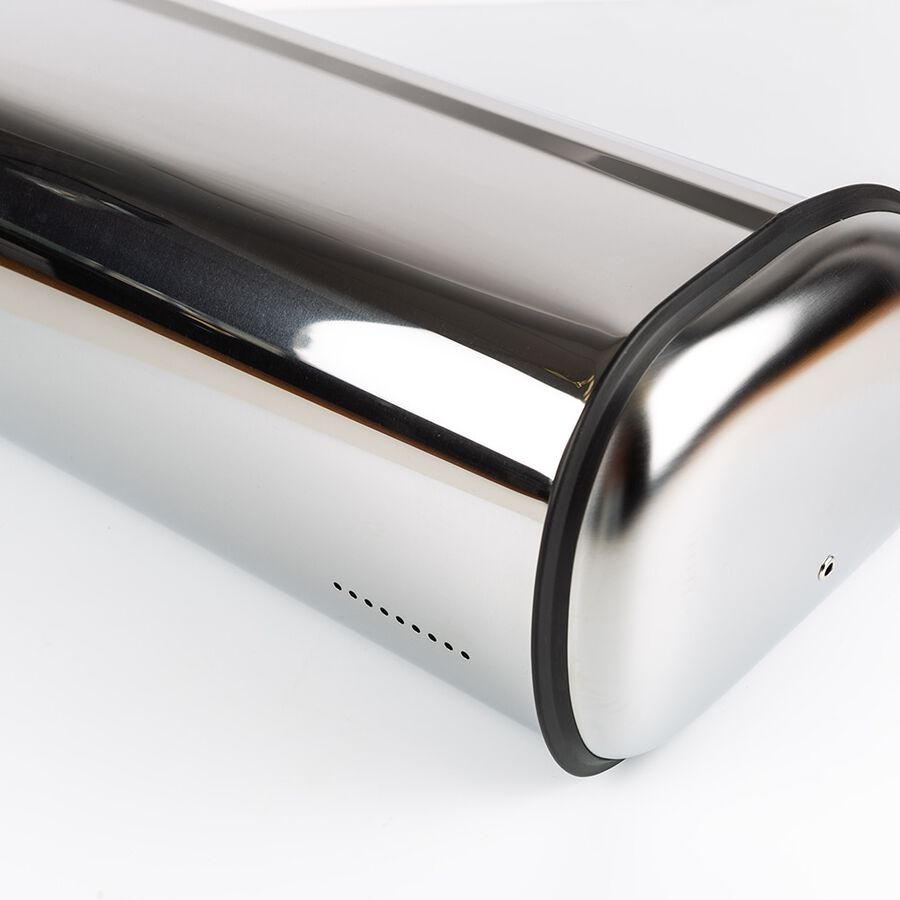 Panera cubierta de acero inoxidable 44x27x18cm