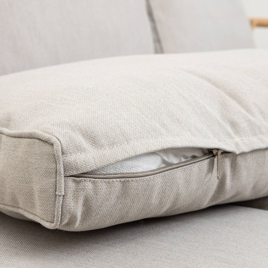 Sof&aacute; de jard&iacute;n chaise longue con puf de rat&aacute;n sint&eacute;tico Balos