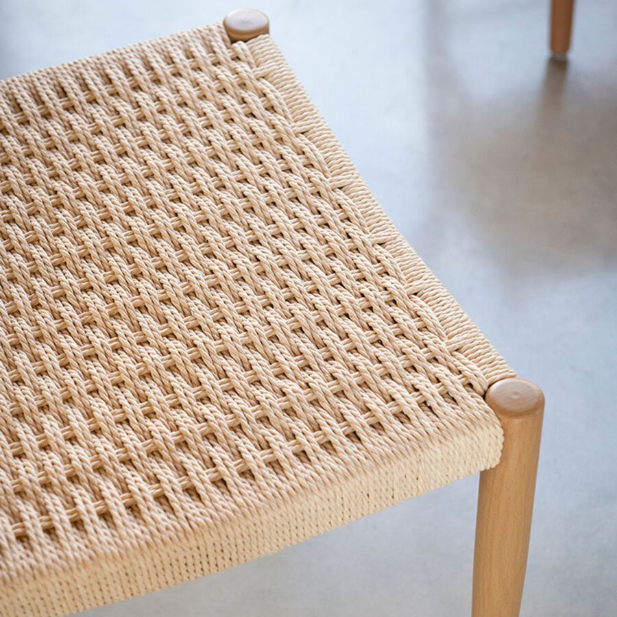 Silla de comedor efecto madera beige Vilma 56x50x82cm Clau&Chloe