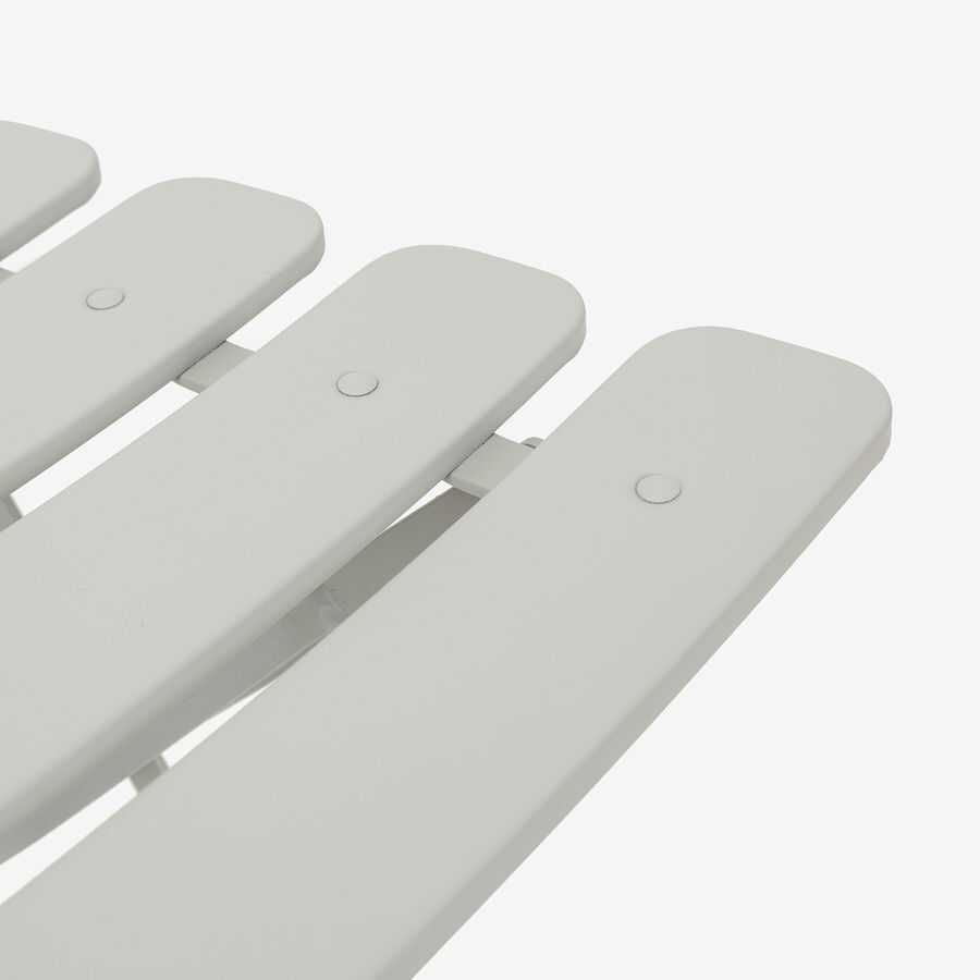 Set de jard&iacute;n plegable de mesa y 2 sillas de acero gris claro Bistro