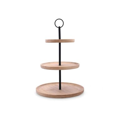 Expositor de bambú de 3 pisos Ø25/20/15cm