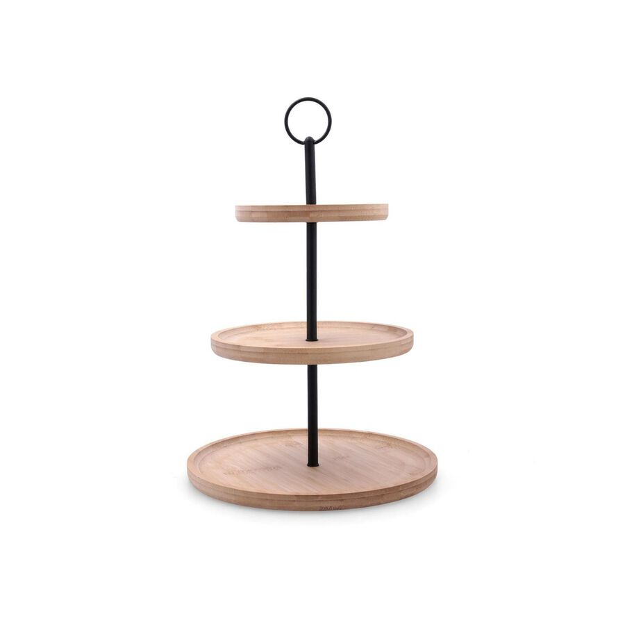 Expositor de bambú de 3 pisos Ø25/20/15cm