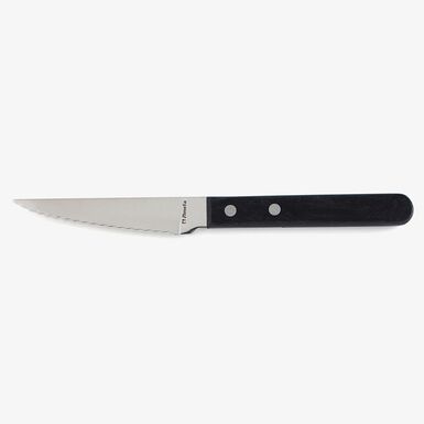 Cuchillo de carne y pizza de acero inoxidable negro