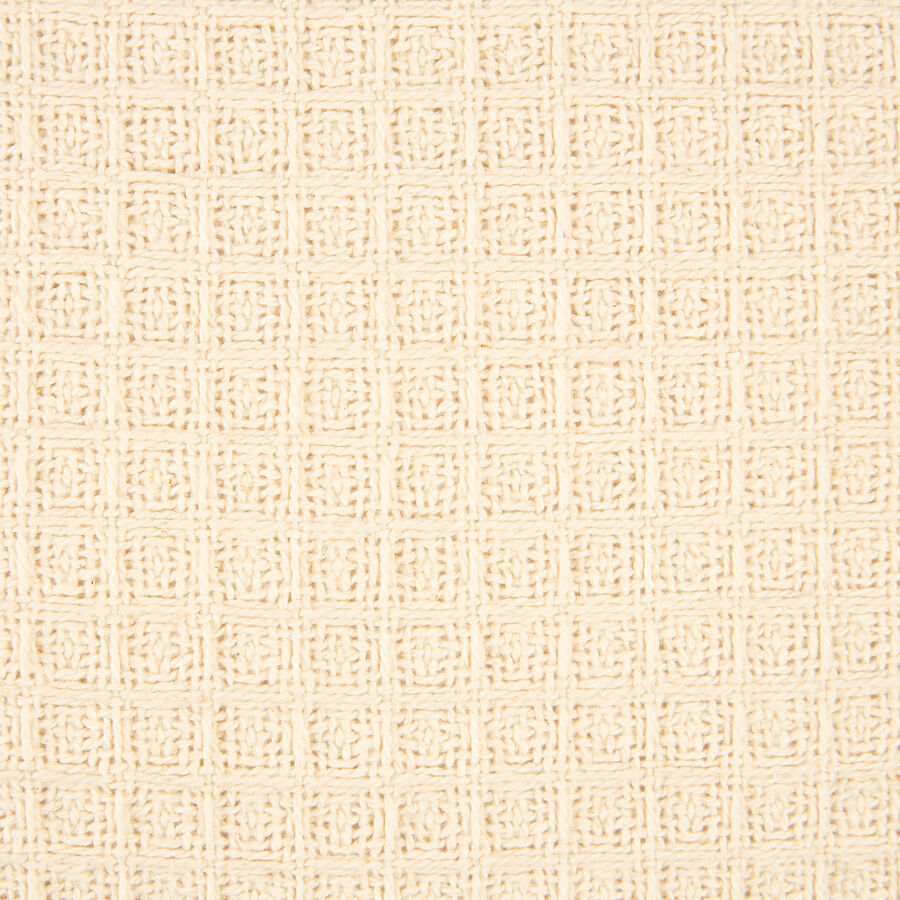 Funda de coj&iacute;n de algod&oacute;n natural Waffle 45x45cm