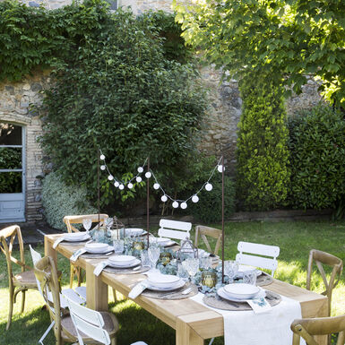 Mantel individual ovalado de mimbre Typha Ø45cm